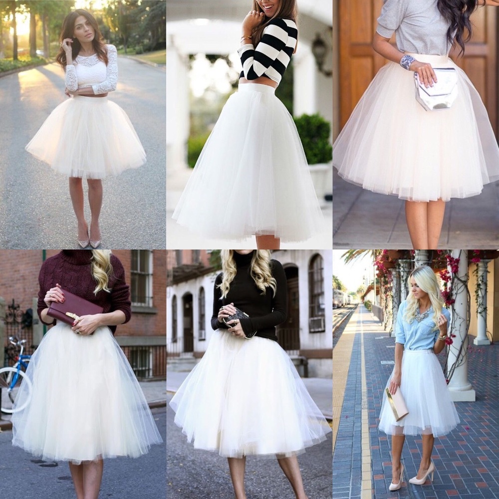 LAST 1🌸 tulle midi full skirt tutu white - Picture 6 of 6